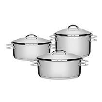 Jogo 3 Panelas Inox Fundo Triplo Linha Solar Tramontina Jogo 3 Panelas Inox Fundo Triplo Linha Solar Tramontina