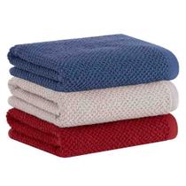 Jogo 3 Panos de Copa 48x71 cm Azul, Bege e Vermelho Buddemeyer Jogo 3 Panos de Copa 48x71 cm Azul, Bege e Vermelho Buddemeyer