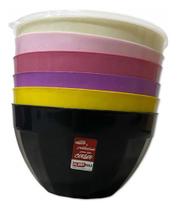 Jogo 3 Peça Saladeira Bowl Tigela Plástico Bacia Multiuso 2l - Plastsu