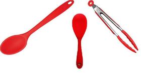 Jogo 3 Peças 2 Colher E Pinça, 27 E 22,5 Pinça 25,5 Cm. Jogo 3 Peças 2 Colher E Pinça, 27 E 22,5 Pinça 25,5 Cm.
