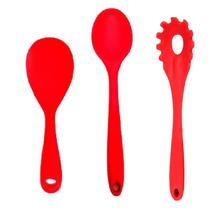 Jogo 3 Peças Colher De Arroz E Pegador De Macarrão. Jogo 3 Peças Colher De Arroz E Pegador De Macarrão.