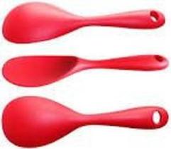 Jogo 3 Peças De Colher De Servir Em Silicone Uny Home Jogo 3 Peças De Colher De Servir Em Silicone Uny Home