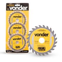 Jogo 3 Peças Lâmina Serra Circular 110x20mm 24 Dentes Vonder Jogo 3 Peças Lâmina Serra Circular 110x20mm 24 Dentes Vonder