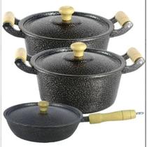 Jogo 3 Peças Panelas de Caçarolas Alumínio 18 e 20 cm e Frigideira 20 Cm Jogo 3 Peças Panelas de Caçarolas Alumínio 18 e 20 cm e Frigideira 20 Cm