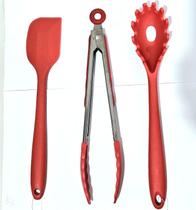 Jogo 3 Peças - Pegador de Macarrão, Pinça Multiuso para Salada e Espátula Diagonal Unyhome Jogo 3 Peças - Pegador de Macarrão, Pinça Multiuso para Salada e Espátula Diagonal Unyhome