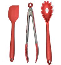 Jogo 3 Peças - Pegador de Macarrão, Pinça Multiuso para Salada e Espátula Diagonal Unyhome Jogo 3 Peças - Pegador de Macarrão, Pinça Multiuso para Salada e Espátula Diagonal Unyhome