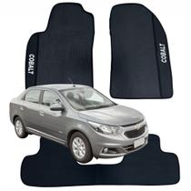 Jogo 3 Peças Tapete Personalizado Logo Bordado Chevrolet Cobalt 16 17 18 19 20 21 22 23 24 - V7400