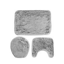 Jogo 3 Peças: Tapetes de Banho em Veludo