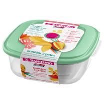 Jogo 3 Potes Herméticos Organizador Multiuso Plástico