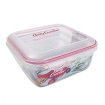 Jogo 3 Potes Marmitas Plástico Hermético Vedação Vasilhas Cozinha Armazenar Alimentos Mantimentos 650ml 1,5L e 2,8L