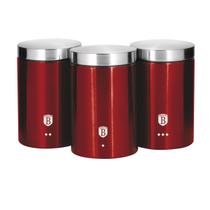 Jogo 3 Potes Multiuso Inox 18cm Burgundy Berlinger Haus Grãos Farinhas Cereais Cozinha Mantimentos Jogo 3 Potes Multiuso Inox 18cm Burgundy Berlinger Haus Grãos Farinhas Cereais Cozinha Mantimentos