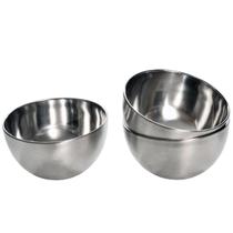 Jogo 3 Potes Redondos Aço Inox com Tampa Hermética Bowls Tigelas Porta Mantimentos Cozinha Multiuso para alimentos preparação alimentos