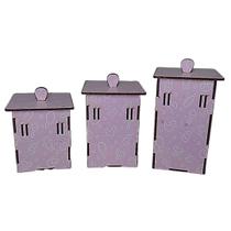 Jogo 3 Potes Rosa Bebê Passa Fita Kit Higienico Mdf Madeira Adesivado Jogo 3 Potes Rosa Bebê Passa Fita Kit Higienico Mdf Madeira Adesivado