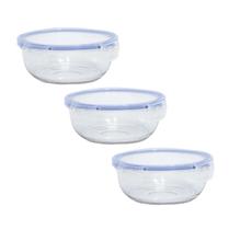 Jogo 3 Potes Vidro Marmita Fitness 880ml Bpa Free 4 Travas Jogo 3 Potes Vidro Marmita Fitness 880ml Bpa Free 4 Travas