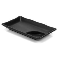 Jogo 3 Pratos Sushi Sashimi Porta Shoyu Melamina Gourmet Mix