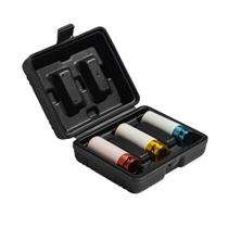 Jogo 3 soquetes de impacto roda liga leve 1/2 pol. com maleta yz6060 ztec