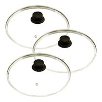 Jogo 3 tampas avulsas de vidro temperado 24/25 cm e 28/29 cm