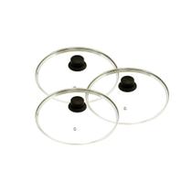 Jogo 3 Tampas Vidro Avulsa Para Panelas frigideiras 24 cm