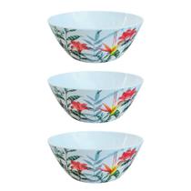 Jogo 3 Tigelas Amazônia Garden Para Servir Ø21x9cm Melamina (Material Sintético) Super Saldão