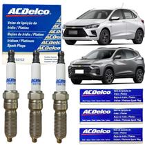 Jogo 3 Velas ACDelco Iridium Gm Onix Novo Onix Tracker 1.0 1.2 Turbo 19379252