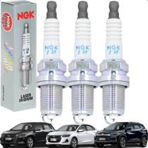 Jogo 3 Velas De Ignição Ngk Gm Onix Plus Tracker 1.0 1.2 12v