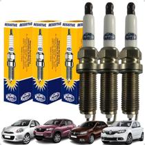 Jogo 3 Velas De Ignição Renault Kwid Sandero Logan March 1.0 12v