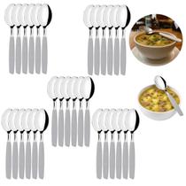 Jogo 30 Colheres De Sopa Cinza Resistente Premium Jogo 30 Colheres De Sopa Cinza Resistente Premium