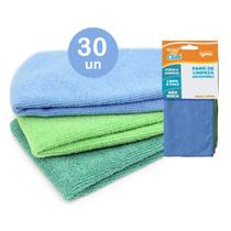 Jogo 30 pano p/ limpeza cozinha vidro pia microfibra flanela