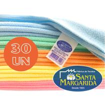 Jogo 30 Panos Prato Cozinha Grande Liso Pé Galinha Colorido