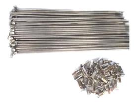 Jogo 36 Raios Inox 2.0X265Mm Com Niples Para Bicicleta Jogo 36 Raios Inox 2.0X265Mm Com Niples Para Bicicleta