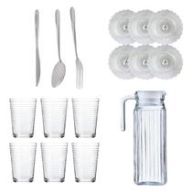 Jogo 36 Talheres 6 Pratos Estrela 6 Copos Arizona 1 Jarra Suiça Jogo 36 Talheres 6 Pratos Estrela 6 Copos Arizona 1 Jarra Suiça