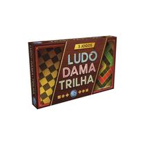 Jogo 3em1 ludo+dama+trilha