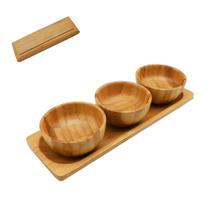 Jogo 3pcs petisqueira bamboo