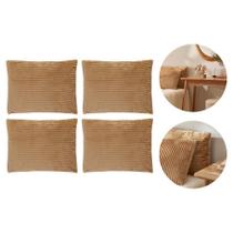 Jogo 4 Almofadas Decorativas Retangulares Em Veludo Caramelo Luxo Jogo 4 Almofadas Decorativas Retangulares Em Veludo Caramelo Luxo