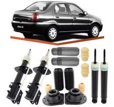 Jogo 4 Amortecedor 4 Kit Suspensão Siena 97 98 99 00 01