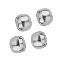 Jogo 4 anel guardanapo aço niquelado circle prata 4,5cm lyor Jogo 4 anel guardanapo aço niquelado circle prata 4,5cm lyor