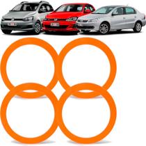 Jogo 4 Anel Volkswagen 71,90mm 57,1mm Centralizador Laranja Jogo 4 Anel Volkswagen 71,90mm 57,1mm Centralizador Laranja