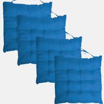 Jogo 4 assentos para cadeira futton 40x40 cinza