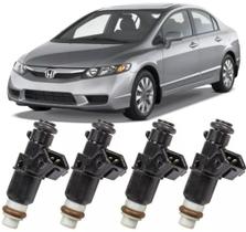 Jogo 4 Bico Injetor Honda New Civic 1.8 08 Á 11 8 Furos Flex