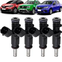 Jogo 4 Bico Injetor Renault Duster Captur Logan Sandero 1.6