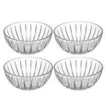 Jogo 4 Bowl de Cristal Ecológico Mini Tigela Cumbuca Transparente Wolff 100ml