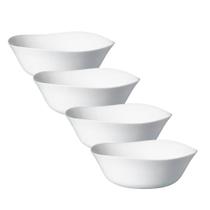 Jogo 4 Bowl de Vidro Opalino Branco Quadrado Tigela Molho Sobremesa 12cm Em Casa Tem Jogo 4 Bowl de Vidro Opalino Branco Quadrado Tigela Molho Sobremesa 12cm Em Casa Tem