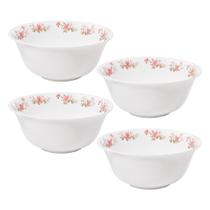 Jogo 4 Bowl Tigela Cumbuca Vidro Opalino Branco Flores Florido Flowers Pink 300ml Em Casa Tem Jogo 4 Bowl Tigela Cumbuca Vidro Opalino Branco Flores Florido Flowers Pink 300ml Em Casa Tem