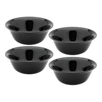 Jogo 4 Bowls de Vidro Opalino Mini Tigela 12cm para Sobremesa Molhos e Porções Preto em Casa Tem Jogo 4 Bowls de Vidro Opalino Mini Tigela 12cm para Sobremesa Molhos e Porções Preto em Casa Tem