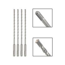 Jogo 4 Brocas SDS Plus 8x260 mm Aço Carbono Tungstênio
