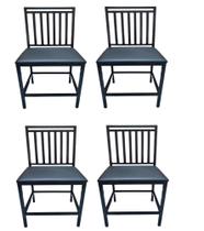 Jogo 4 Cadeiras Cozinha Sala Jantar Reforçada Assento Preto Jogo 4 Cadeiras Cozinha Sala Jantar Reforçada Assento Preto