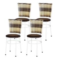 Jogo 4 Cadeiras Para Cozinha Branca Hawai Cappuccino Premium Jogo 4 Cadeiras Para Cozinha Branca Hawai Cappuccino Premium
