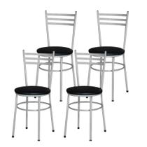 Jogo 4 Cadeiras Para Cozinha Epoxi Cinza Jogo 4 Cadeiras Para Cozinha Epoxi Cinza