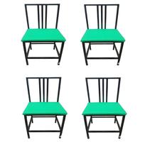 Jogo 4 Cadeiras Reforçada Para Cozinha Luxo Verde