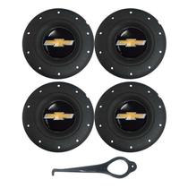 Jogo 4 Calota CALOTINHA de Centro para Roda Gm Celta Corsa Aro 14 15 modelo amarok + chave + Adesivo